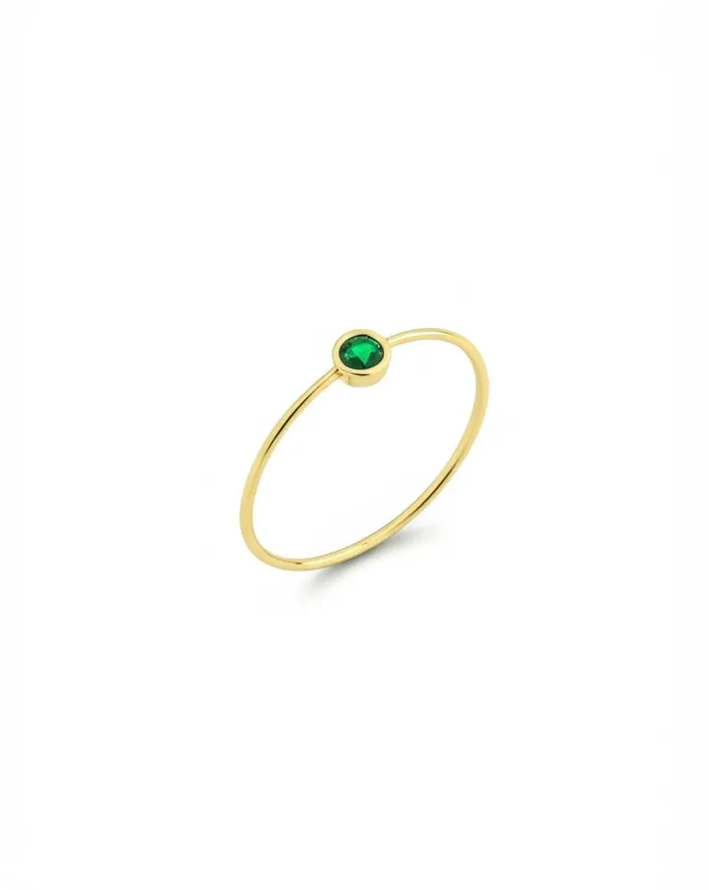 Dark Green Tourmaline ring ,Tourmaline Ring Gold Plated-