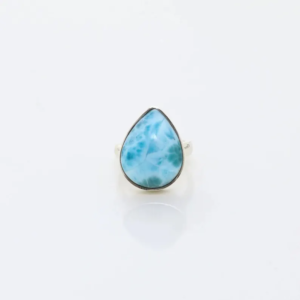 Larimar Ring 925 Sterling Silver