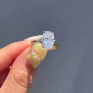 Oval Cut Moissanite Engagement Ring,