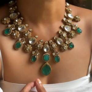 Moissanite Polki Kundan wedding Jewelry