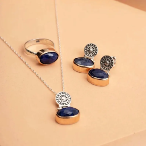 Antique Handmade Sapphire Jewelry Set