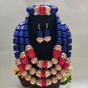 lassic Nigerian Wedding Necklace jewelry set,