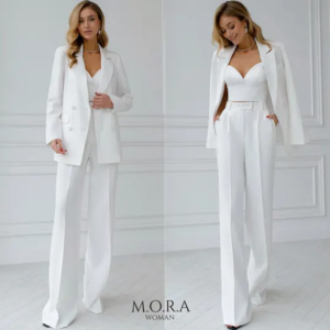 White Women Wedding Suit