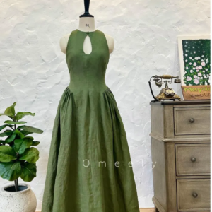 Linen Dress With Pockets Bridemaid Dress