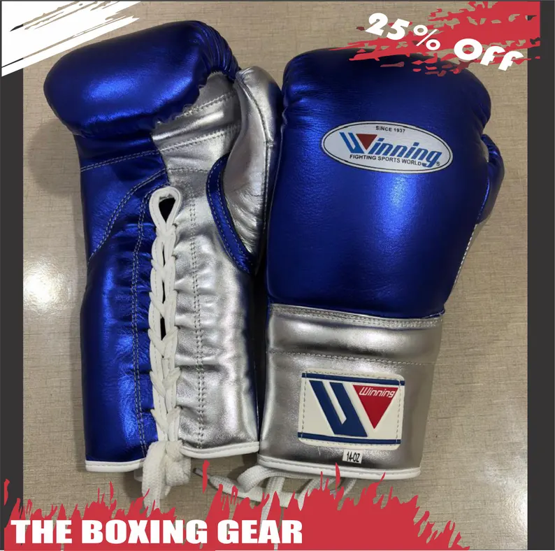 Marvelous Multi Color Winning Lace up Gloves Gift of Your Love One Put Your Name on it Gift for Summer Vacations Punching Boxing Gloves