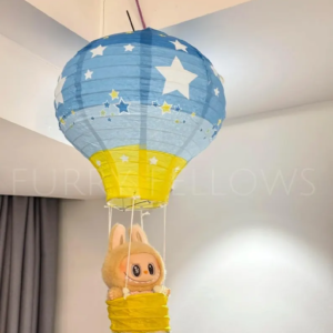 Labubu Inspired Accessory Hot Air Balloon for Daoll Labubu Fun Toy Labubu Clothes Have a Seat Labubu Doll Collection Decor (NO DOLL INCLUD)